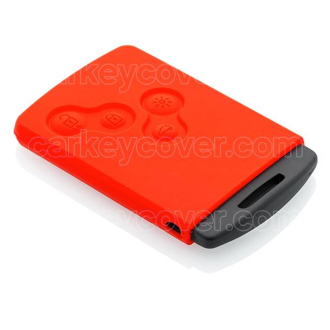 Capa para chave do carro compatível com Renault - Capa Protetora de Chave Remota de Silicone - Tampa Remota FOB - Vermelho