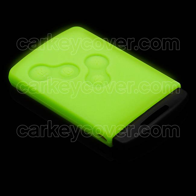 TBU car TBU car Funda Carcasa llave compatible con Renault - Funda de Silicona - Cover de Llave Coche - Glow in the Dark