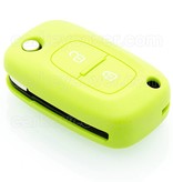 TBU car TBU car Car key cover compatible with Renault - Silicone Protective Remote Key Shell - FOB Case Cover - Lime green