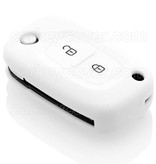 TBU car TBU car Funda Carcasa llave compatible con Renault - Funda de Silicona - Cover de Llave Coche - Blanco