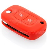 TBU car TBU car Housse de Protection clé compatible avec Renault - Coque Cover Housse étui en Silicone - Rouge