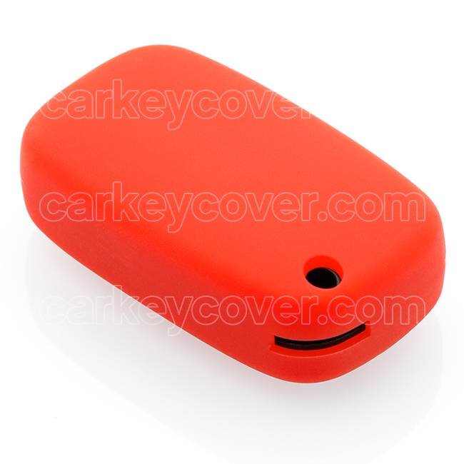 Car key cover compatible with Renault - Silicone Protective Remote Key Shell - FOB Case Cover - Red