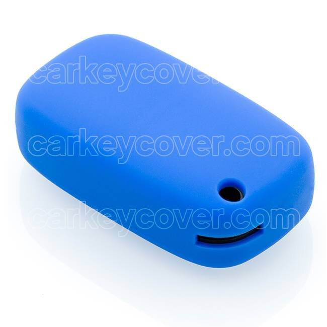 Sleutel cover compatibel met Renault - Silicone sleutelhoesje - beschermhoesje autosleutel - Blauw