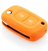 TBU car TBU car Funda Carcasa llave compatible con Renault - Funda de Silicona - Cover de Llave Coche - Naranja