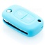 Sleutel cover compatibel met Renault - Silicone sleutelhoesje - beschermhoesje autosleutel - Lichtblauw