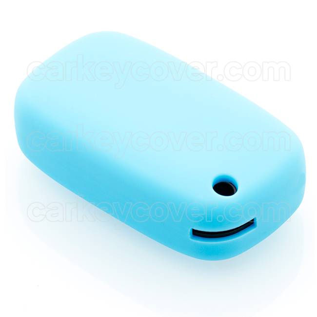 TBU car TBU car Car key cover compatible with Renault - Silicone Protective Remote Key Shell - FOB Case Cover - Light Blue