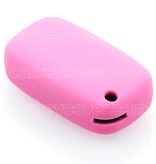 TBU car TBU car Car key cover compatible with Renault - Silicone Protective Remote Key Shell - FOB Case Cover - Pink