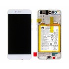 Huawei P10 Lite (Warsaw-L21) LCD Display Modul, Weiß, 02351FSC;02351FSB, Incl. Battery  HB366481ECW 3000mAh