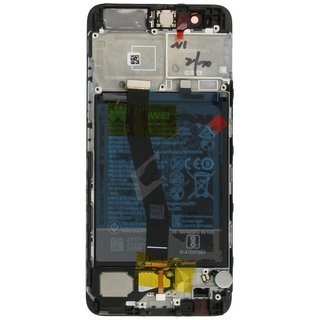 Huawei P10 (VTR-L09) LCD Display Modul + Touch Bildschirm + Rahmen, Schwarz, Incl. Battery HB386280ECW 3200mAh, 02351DGP