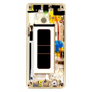 Samsung Galaxy Note8 (N950F) Display + Touch Bildschirm + Rahmen, Gold, GH97-21065D;GH97-21066D