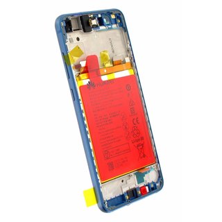 Huawei P10 Lite Warsaw-L21 LCD Display Modul + Touch Bildschirm + Rahmen, Blau, Incl. Battery HB366481ECW 3000mAh, 02351FSL