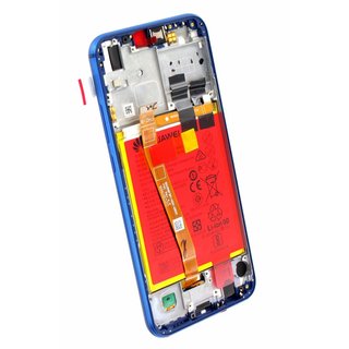 Huawei P20 Lite (ANE-LX1) LCD Display Modul + Touch Bildschirm + Rahmen, Blau, Incl battery, 02351VUV;02351XUA;02352CCK