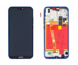 Huawei P20 Lite (ANE-LX1) LCD Display Module + Touch Screen Display +  Frame, Blue, Incl battery, 02351VUV - Parts4GSM