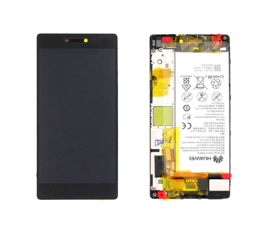 Pijnboom haakje stijl Huawei P8 (GRA-L09) LCD Display Module, Black, 02350GRW - Parts4GSM
