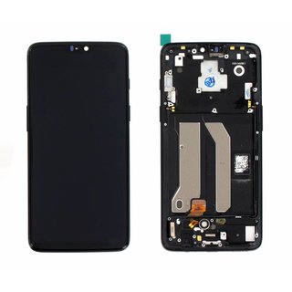 OnePlus 6 (A6003) LCD Display, Schwarz, Incl. frame, OP6-192197