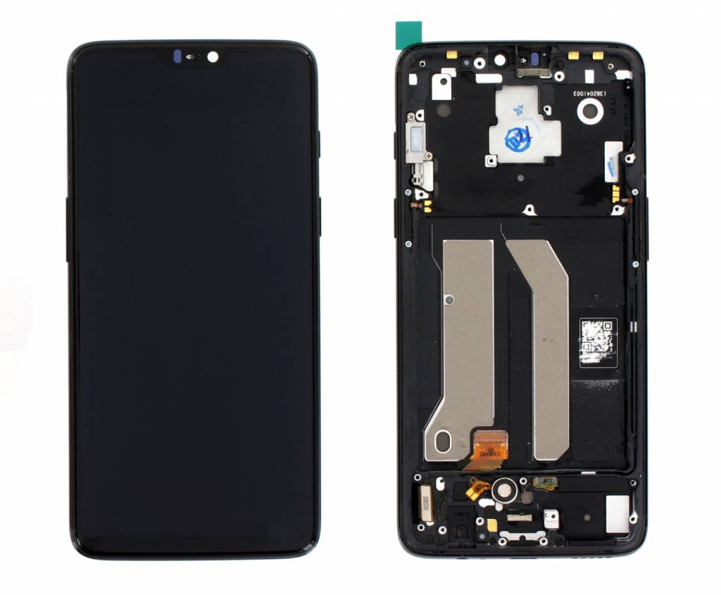 OnePlus A6003 OnePlus 6 LCD Display Module, Black, Incl. Frame, OP6