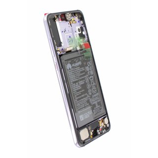 Huawei P20 Pro Dual Sim (CLT-L29) LCD Display Modul, Lila/Twilight, Incl. Battery HB436486ECW, 02351WTU