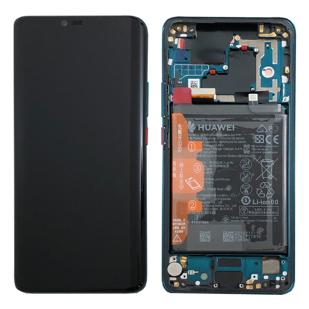 Huawei Mate 20 Pro Dual Sim (LYA-L29C) LCD Display Module, Emerald Green,  Incl. battery HB486486ECW, 02352GGB - Parts4GSM