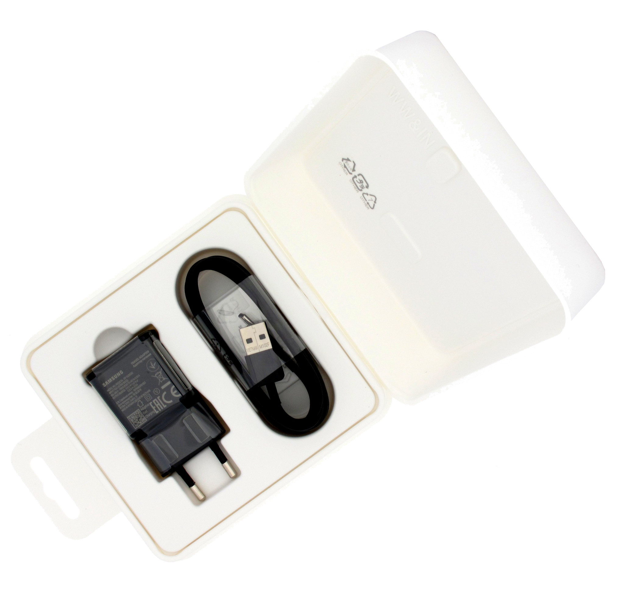 Kit Chargeur USB vers Cable Type-C Samsung EP-TA20EBE 15W Fast Charge- Noir  - Retail Box - Origine