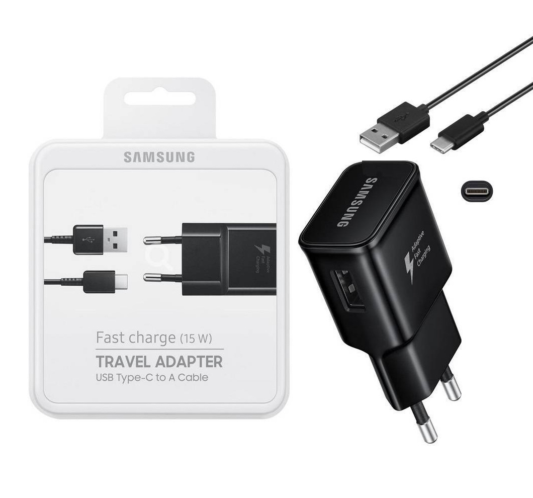 Samsung USB Cable Type-C, EP-TA20EBECGWW, Black, Fast Charge 15W,  EP-TA20EBECGWW - Parts4GSM
