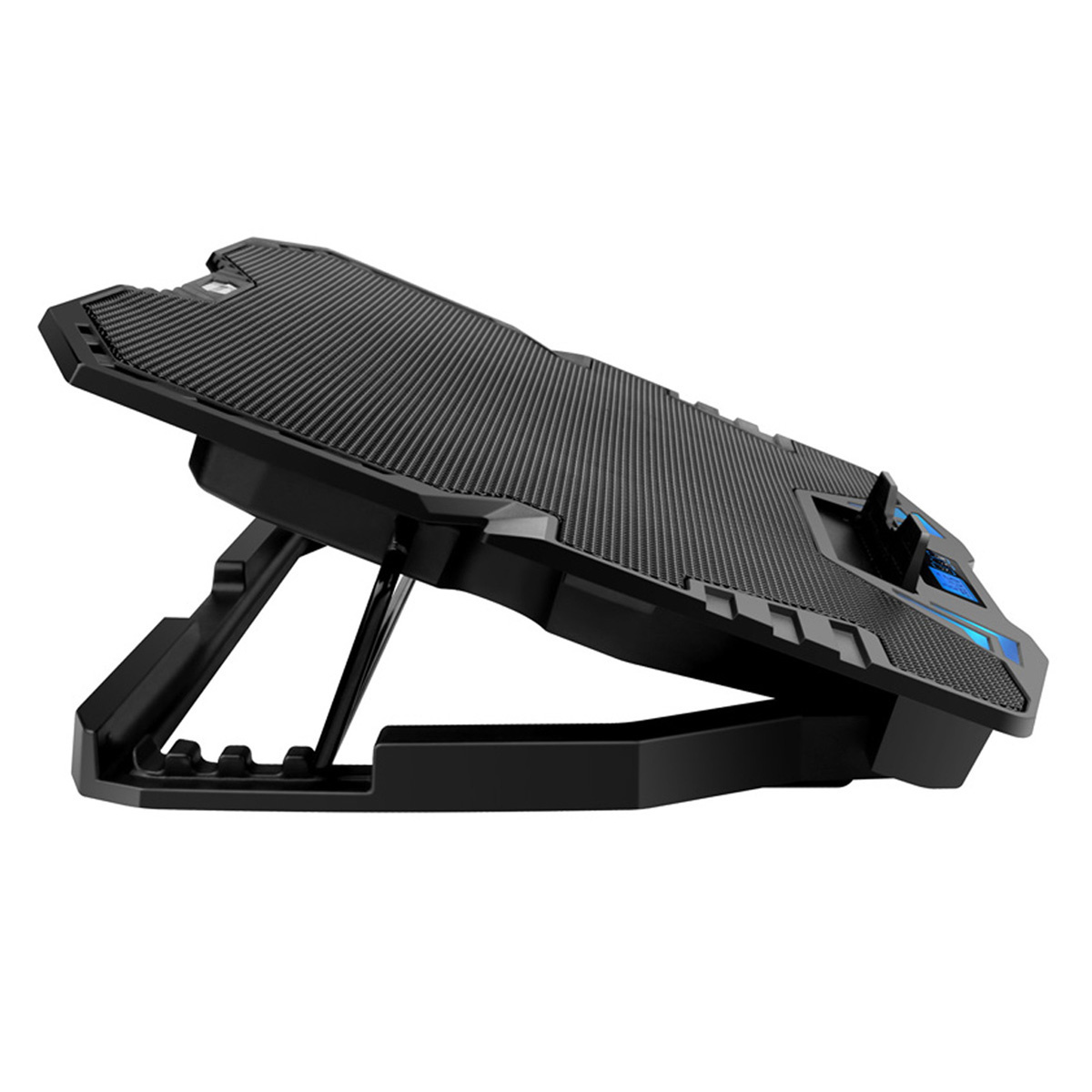 Omega Laptop Cooler Standard 5 Fans Blue Led Lighting Lcd Screen With 5 Adjustable Fan Speed Parts4gsm