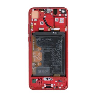 Huawei View 20 (PCT-L29) Display, Phantom Red/Rot, Incl. Battery HB436486ECW, 02352JKR