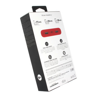 Mophie  Power Boost XXL Power bank - 20.800mAh - Rot/Rouge