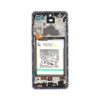Samsung Galaxy A72 4G Display + Batterij, Awesome Violet/Paars, GH82-25542C;GH82-25541C