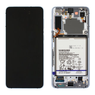 Samsung Galaxy S21+ 5G Display + Batterij, Phantom Silver/Zilver, GH82-24744C;GH82-24555C