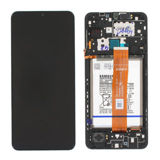 Samsung Galaxy A12 (A125F) Display + Battery, Black, GH82-24708A;GH82-24709A