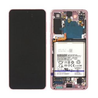 Samsung Galaxy S21 5G Display + Batterij, Phantom Pink, GH82-24716D;GH82-24718D