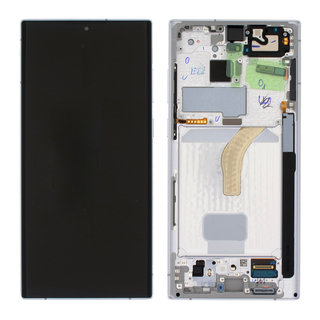 Samsung Galaxy S22 Ultra 5G (S908B) Display, Phantom White/Wit, GH82-27488C;GH82-27489C