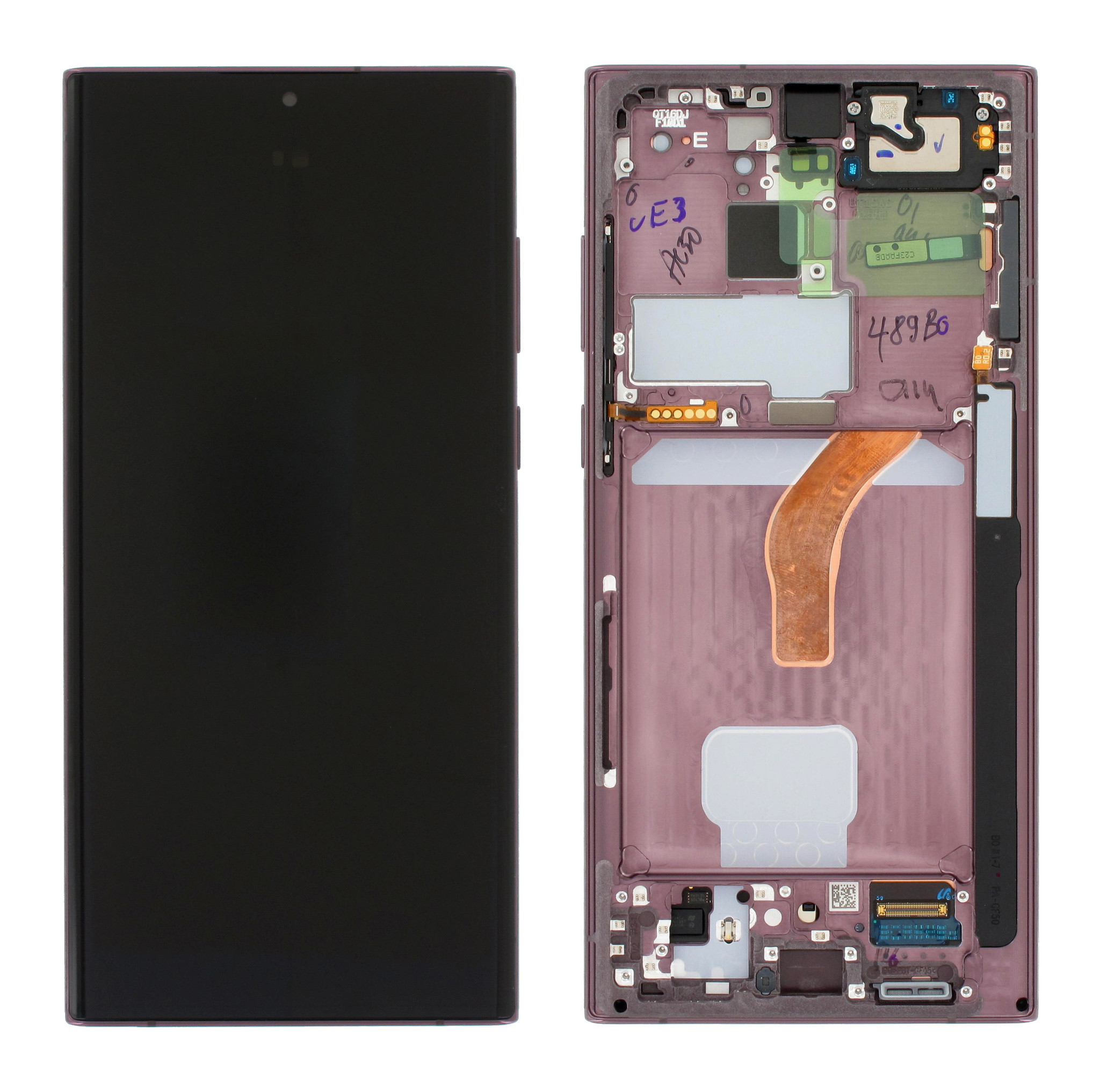 Samsung Galaxy S22 Ultra 5G Display, Burgundy/Purple/Pink, GH82