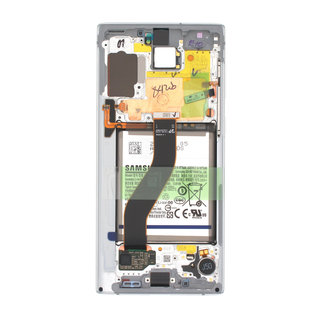 Samsung Galaxy Note10 Display + Batterij, Aura White/Wit, GH82-20842B