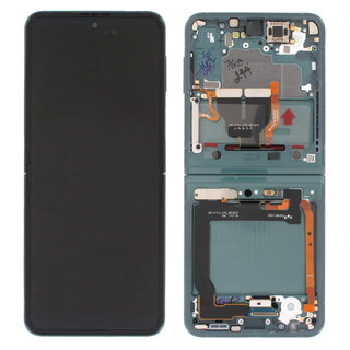 Samsung Galaxy Z Flip3 5G (F711B) Inner Display (MAIN LCD) Incl. Frame, Green, GH82-27244C;GH82-27243C