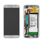 Samsung Galaxy S7 Edge Display + Batterij, Zilver, GH82-13360A