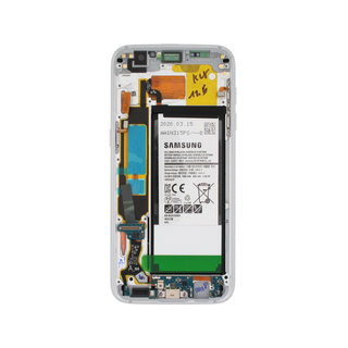 Samsung Galaxy S7 Edge Display + Batterij, Zilver, GH82-13360A