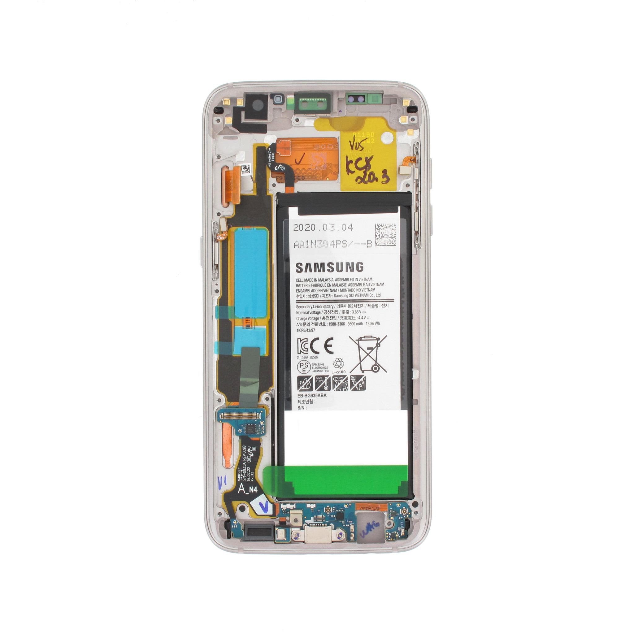 Samsung Galaxy S7 Edge Batterij, Goud, GH82-13361A - Parts4GSM