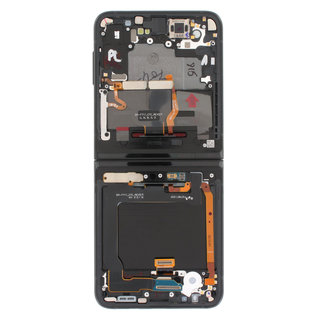 Samsung Galaxy Z Flip3 5G (F711B) Inner Display (MAIN LCD) Incl. Frame, Phantom Black, GH82-27244A;GH82-27243A