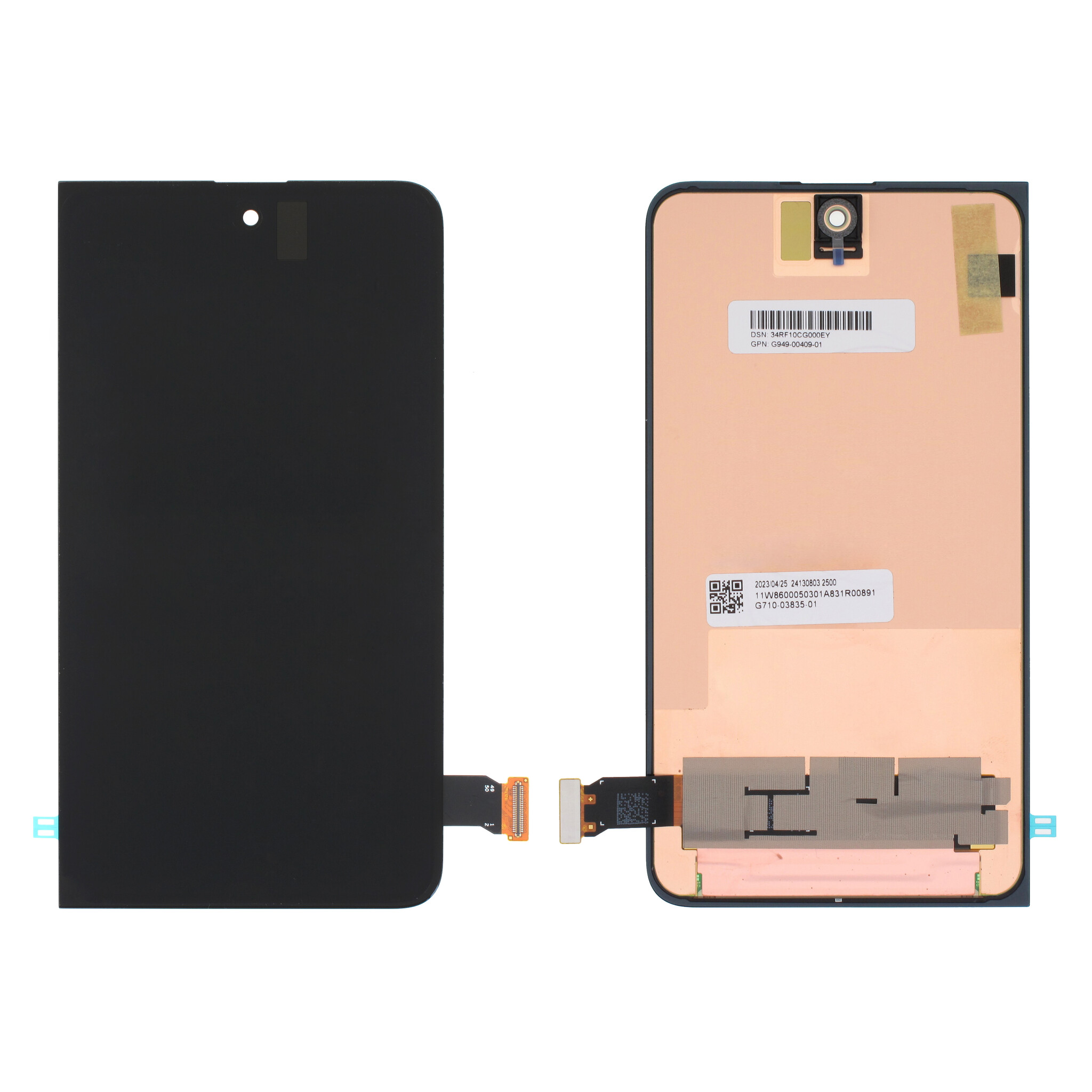 Google Pixel Fold Rear Display (SUB/Outer LCD), Black, G949-00409