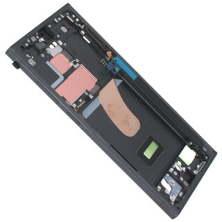 Samsung Galaxy S23 Ultra Mittel Gehäuse für Display, Phantom Black/Schwarz, GH96-15833A