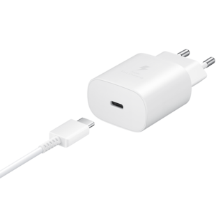 Samsung USB-C Charger, EP-TA800NWEGEU, White, 25W - Blister Packaging