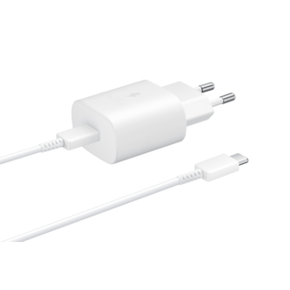 Samsung USB-C Charger, EP-TA800NWEGEU, White, 25W - Blister Packaging