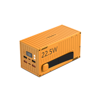 Wopow Power Bank with 6 USB Ports (2x USB-C and 4x USB-A), PD35, 50.000mah, 22.5W, Orange, 6933185721979