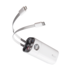 Wopow Powerbank mit integrierten USB-C & Lightning Kabeln + USB-A & USB-C Ports, SQ78, 20.000mah, 35W, Weiß, 6979180930008