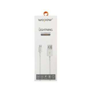 Wopow Lightning to USB-A Data Cable, LC505X, 1M, 2.4A, White, 6933185704026