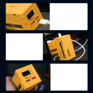 Wopow Powerbank met 3 USB-Poorten (1x USB-C + 2x USB-A), PD32, 20.000mah, 22.5W, Oranje, 6933185722952