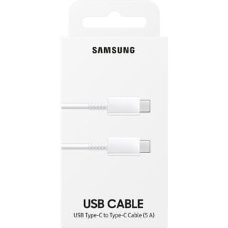 Samsung USB-C naar USB-C Kabel, EP-DN975BWE, 1m, 5A, Wit, Blisterverpakking, 8806090144059;EP-DN975BWEGWW
