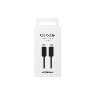 Samsung USB-C to USB-C Cable, EP-DX510JBEGEU, 1,8M, 5A, Black, Blister Packaging, 8806094257540;EP-DX510JBEGEU