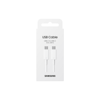 Samsung USB-C to USB-C Cable, EP-DX510JWEGEU, 1,8M, 5A, White, Blister Packaging, 8806094257533;EP-DX510JWEGEU